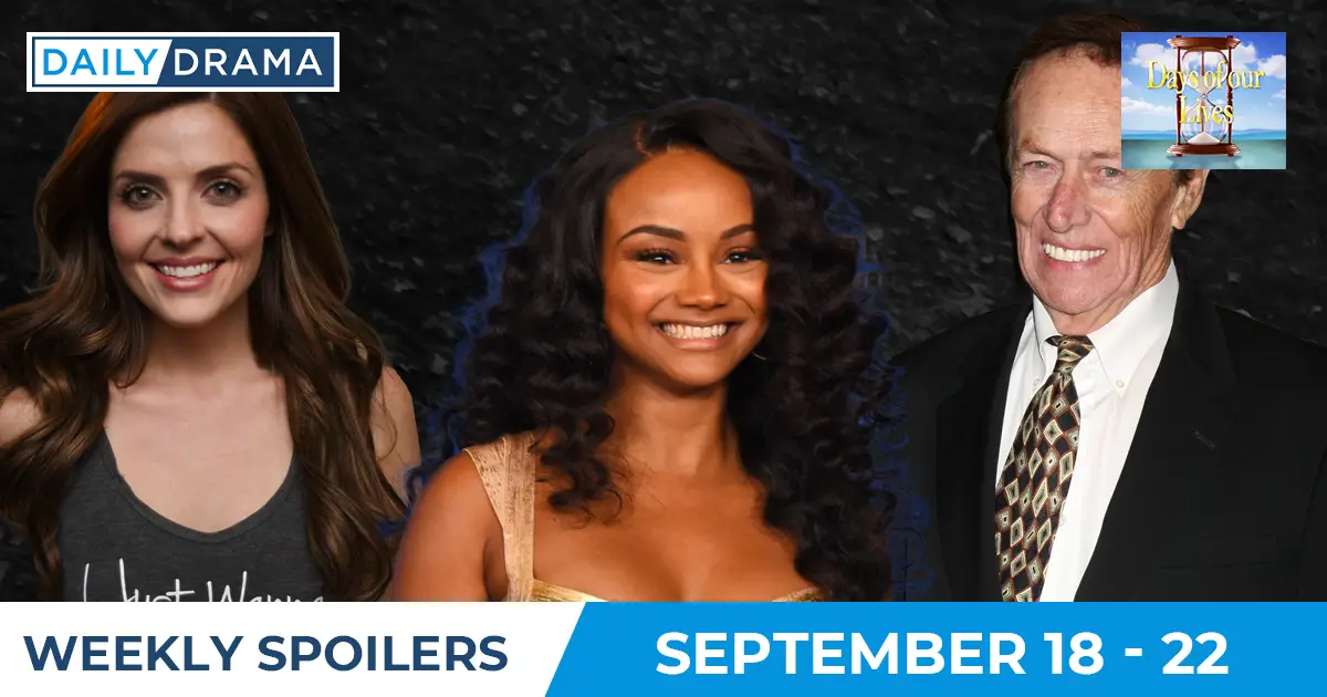 Days of our lives spoilers: this upcoming week brings shocking discoveries and possibly two weddings 1 Days of our lives - weekly spoilers - sept 18 - 22