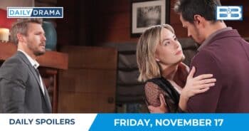 The bold and the beautiful daily spoilers - nov 17 - liam hope and thomas