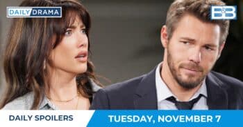 The bold and the beautiful daily spoilers - nov 7 - steffy and liam