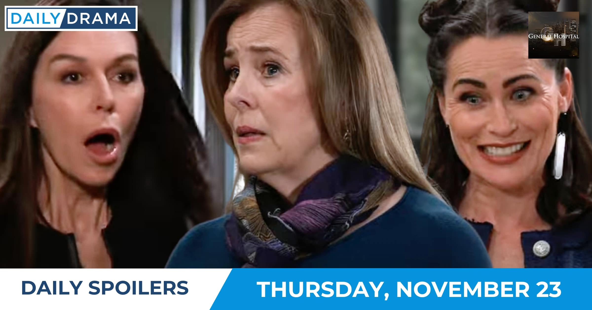 General Hospital Daily Spoilers - Nov 23 - Anna Laura and Lois