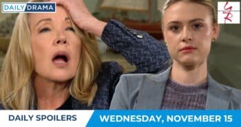 The young and the restless daily spoilers - nov 15 - nikki and claire
