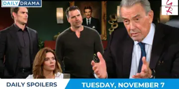 The young and the restless daily spoilers - nov 7 - adam victoria nick and victor