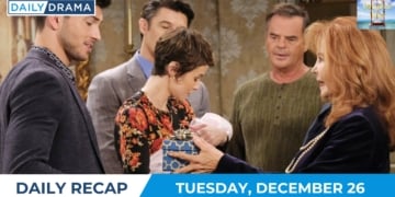 Days of our lives daily recap - dec 26 - alex sarah xander justin and maggie