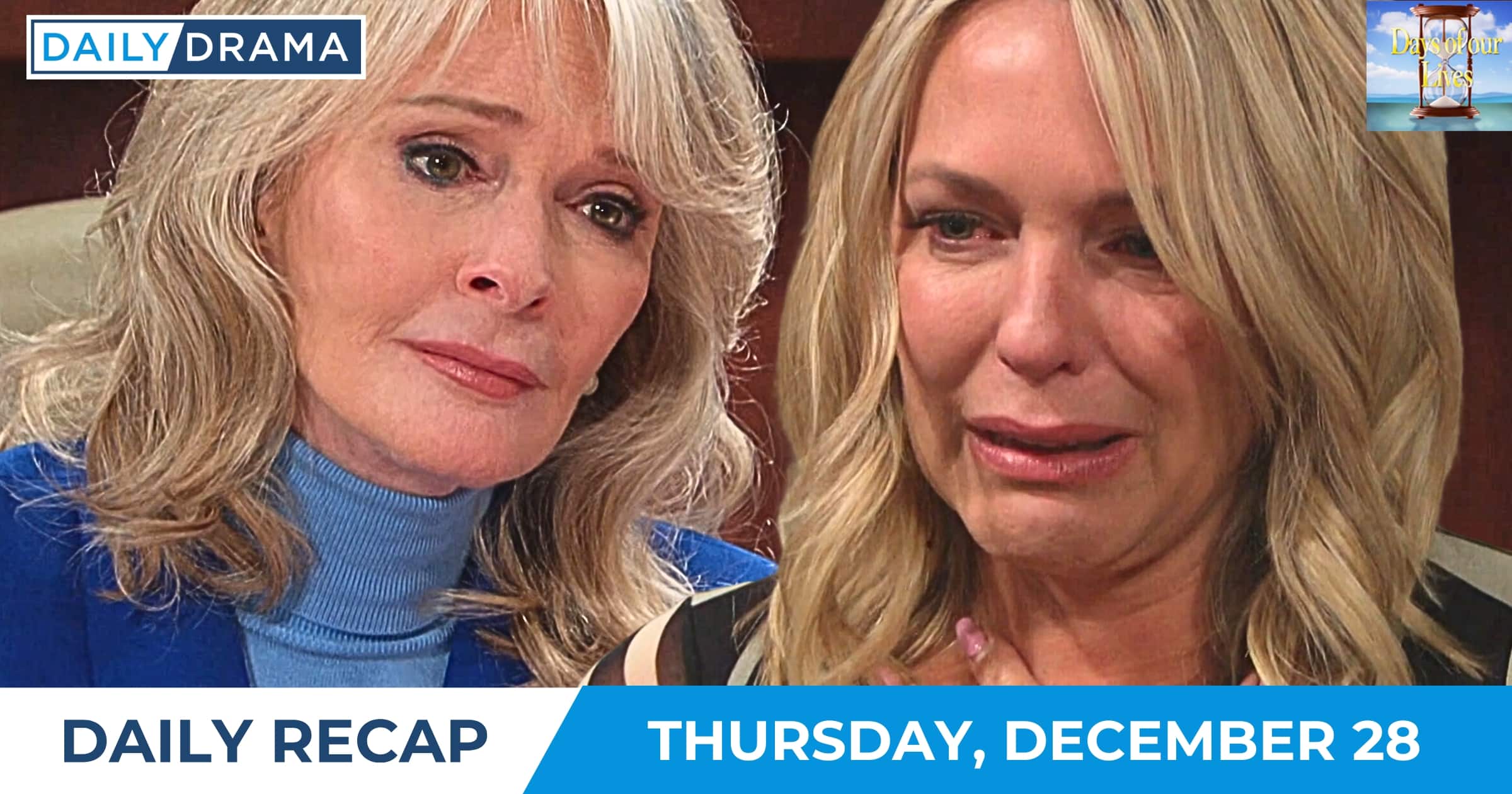 Days of Our Lives Daily Recap - Dec 28 - Marlena and Nicole