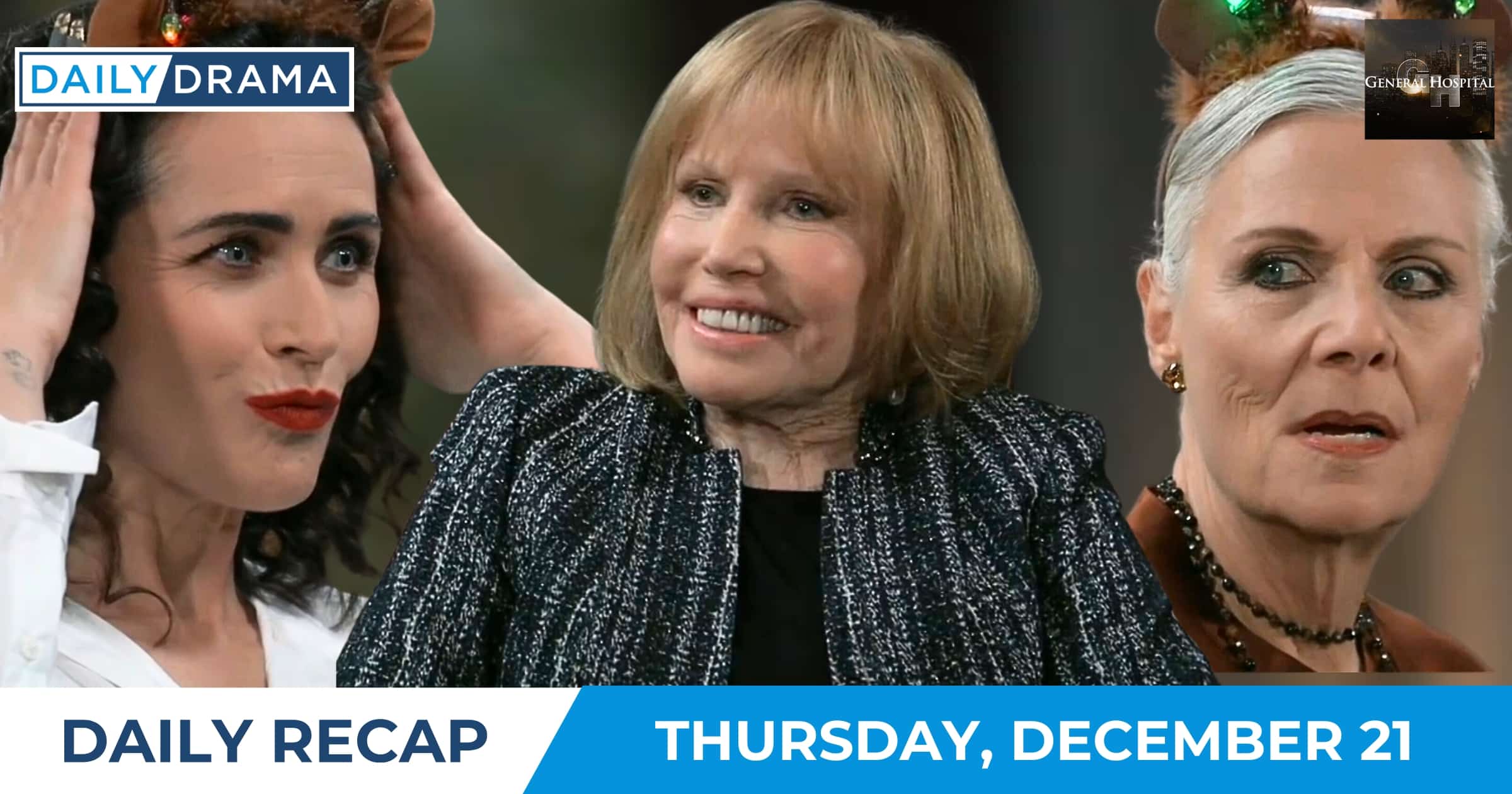 General hospital recap: a bickersome quartermaine christmas eve 1 General hospital daily recap - dec 21 - lois monica and tracy