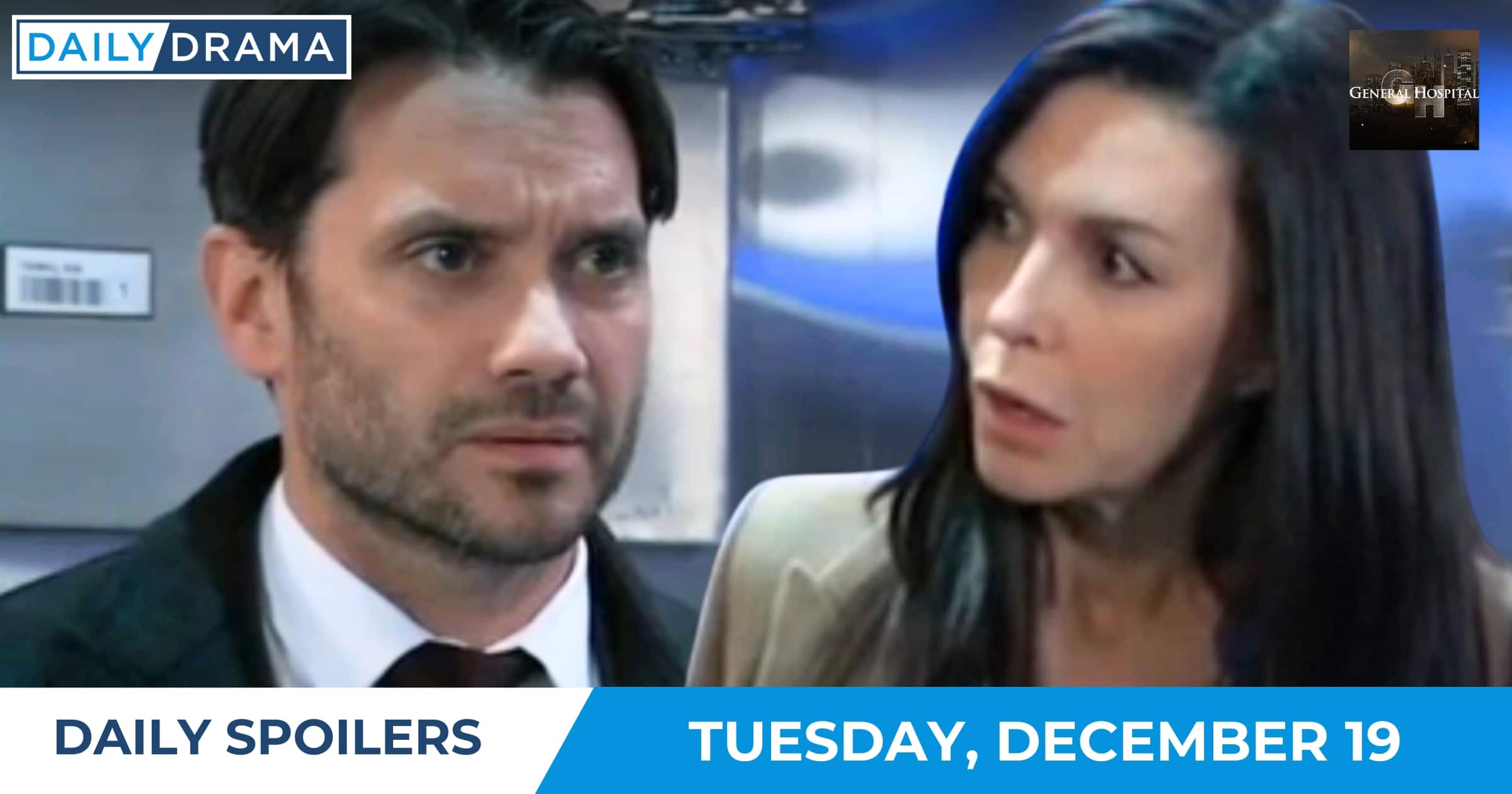 General Hospital Daily Spoilers - Dec 19 - Anna and Dante