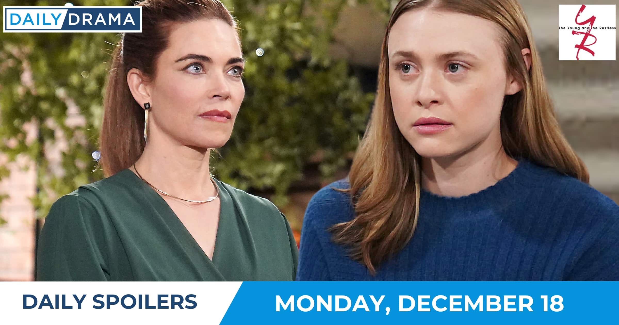 The Young and the Restless Daily Spoilers - Dec 18 - Victoria and Claire