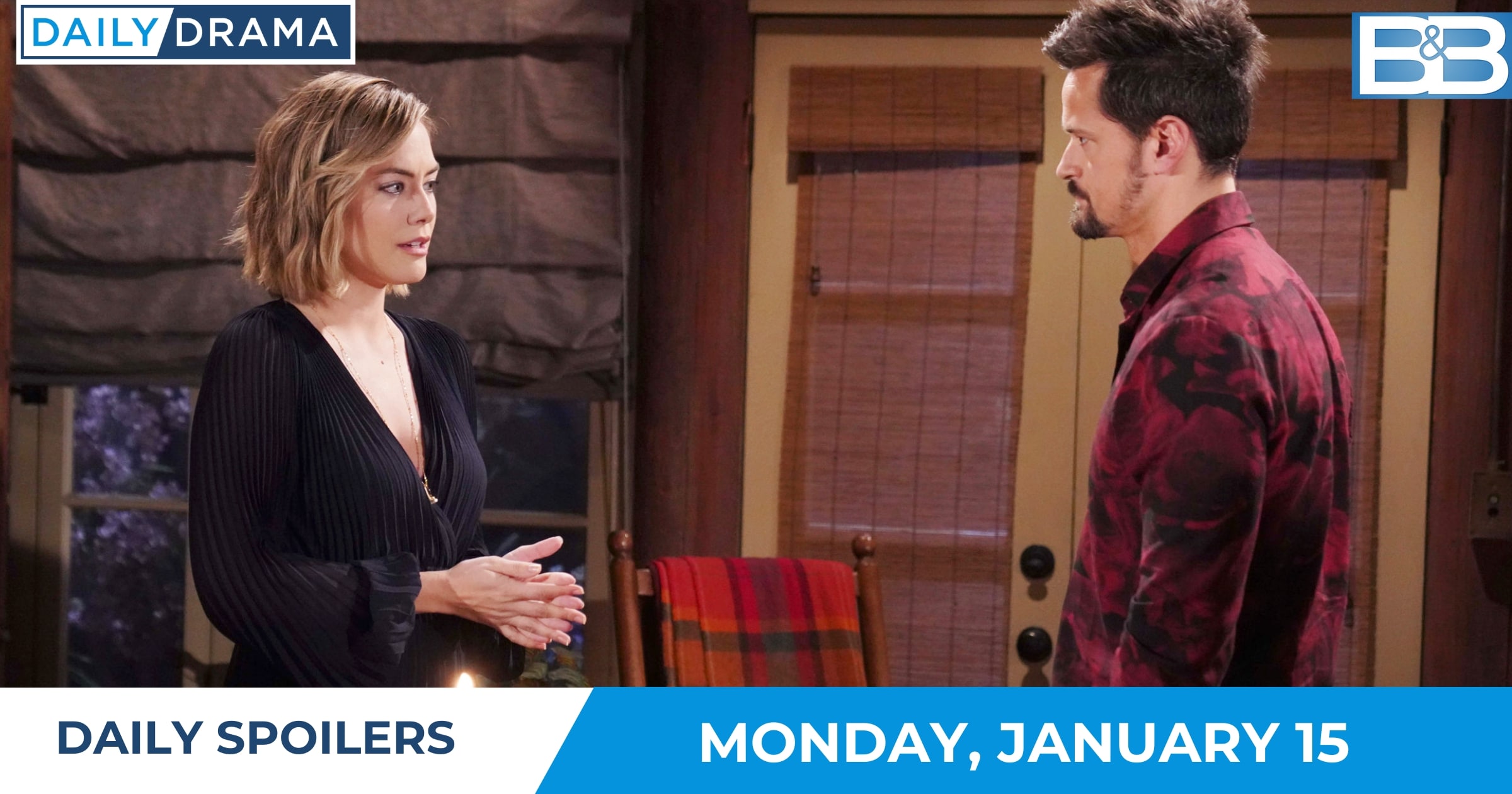 The Bold and the Beautiful Daily Spoilers - Jan 15 - Hope and Thomas