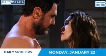 The Bold and the Beautiful Daily Spoilers - Jan 22 - Bill and Poppy