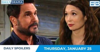 The Bold and the Beautiful Daily Spoilers - January 25 - Bill and Poppy