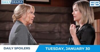 The Bold and the Beautiful Daily Spoilers - Jan 30 - Brooke and Hope