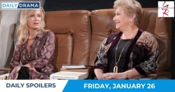 The Young and the Restless Daily Spoilers - Jan 26 - Ashley and Traci