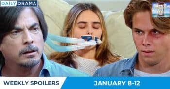 Days of our lives weekly spoilers - jan 8-12 - lucas holly and tate