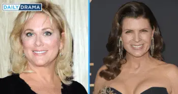 Tonja walker commiserates with fellow fallen villainess kimberlin brown