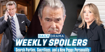 The young and the restless weekly spoilers for april 22 - 26: search parties, sacrifices, and a new peppy personality