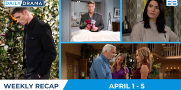 The bold and the beautiful weekly recap for april 1 – 5: one visitor and ten toes