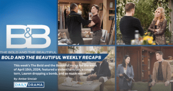 The bold and the beautiful weekly recap for april 15 - 19: a violent showdown and a sugary bombshell