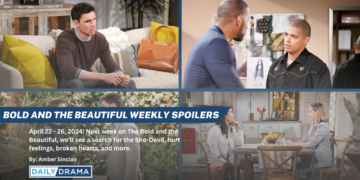 The bold and the beautiful weekly spoilers for april 22 - 26: the quest to find nine toes begins