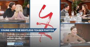 The young and the restless teaser photos: loving…and not-so loving exchanges