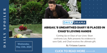 Days of our lives spoilers: abigail’s unearthed diary is placed in chad’s loving hands