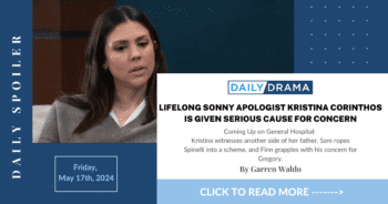 General hospital spoilers: lifelong sonny apologist kristina corinthos is given serious cause for concern
