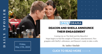 The bold and the beautiful spoilers: deacon and sheila announce their engagement 