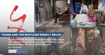 The young and the restless weekly recap for april april 29 - may 3: two relapses, a huge rescue, and a touch of romance