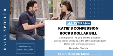 The bold and the beautiful spoilers: katie’s confession rocks dollar bill’s world  
