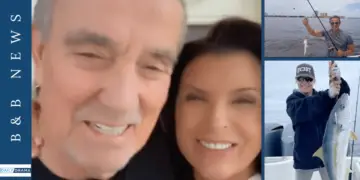 Debate still rages between stuidomates kimberlin brown and eric braeden - all in good fun, of course