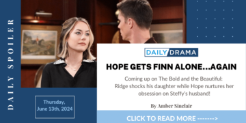 The bold and the beautiful spoilers: hope gets finn alone…again