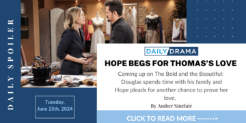 The bold and the beautiful spoilers: hope begs for thomas’s love