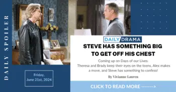 Days of our lives spoilers: steve has something big to get off his chest