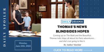 The bold and the beautiful spoilers: thomas’s news blindsides hope