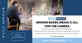 The bold and the beautiful spoilers: brooke bares (nearly) all for the camera