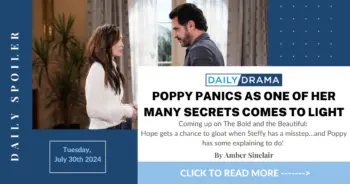 The bold and the beautiful spoilers: poppy panics as one of her many secrets comes to light