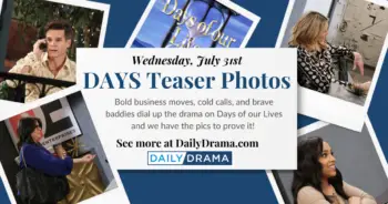 Days of our lives photo teasers: chatting friends & dangerous frenemies