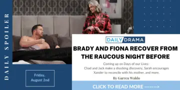 Days of our lives spoilers: brady and fiona recover from the raucous night before