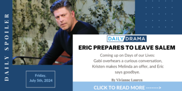 Days of our lives spoilers: eric prepares to leave salem