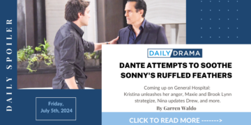 General hospital spoilers: dante attempts to sooth sonny's ruffled feathers