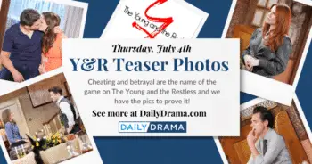 The young and the restless teaser photos: kisses, hugs, and cheating cheaters