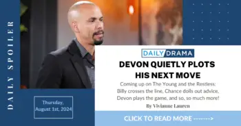 The young and the restless spoilers: devon quietly plots his next move