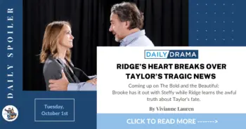 The bold and the beautiful spoilers for october 1st: ridge’s heart breaks over taylor’s tragic news