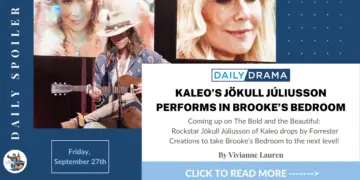 The bold and the beautiful spoilers: kaleo’s jökull júliusson performs in brooke’s bedroom