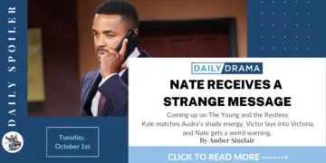 The young and the restless spoilers for october 1st: nate receives a strange message