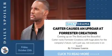 The bold and the beautiful spoilers for october 25th: carter causes an uproar at forrester creations