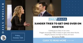 Days of our lives spoilers for october 11th: xander tries to get one over on kristen