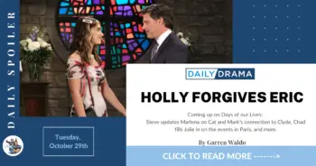 Days of our lives spoilers for october 29th: oh happy day - holly forgives eric