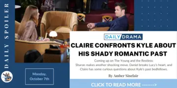 The young and the restless spoilers: claire confronts kyle about his shady romantic past