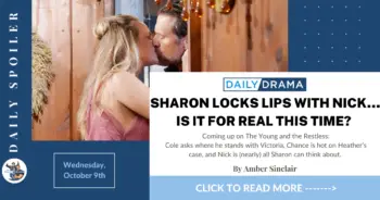 The young and the restless spoilers for october 9th: sharon locks lips with nick…is it for real this time?