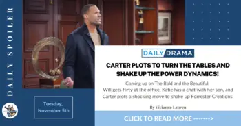 The bold and the beautiful spoilers for november 5th: carter plots to turn the tables and shake up the power dynamics!